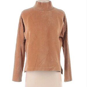 Madewell Texture & Thread Turtleneck Ribbed Golden Brown XS